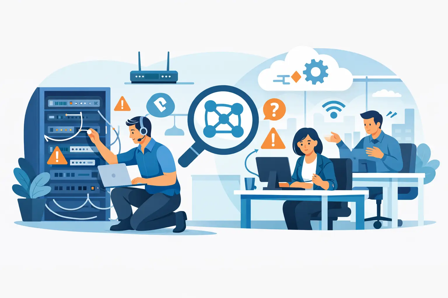 When to Call an Office Network Troubleshooting Service