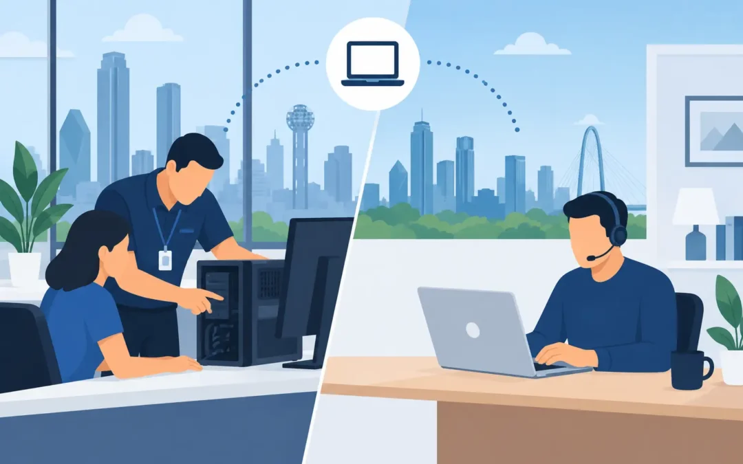 Onsite Support Versus Remote Support for DFW Teams